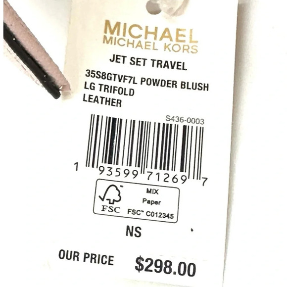 Michael Kors Large Trifold Wallet Vanilla/Brown (NWT) - Picture 10 of 10